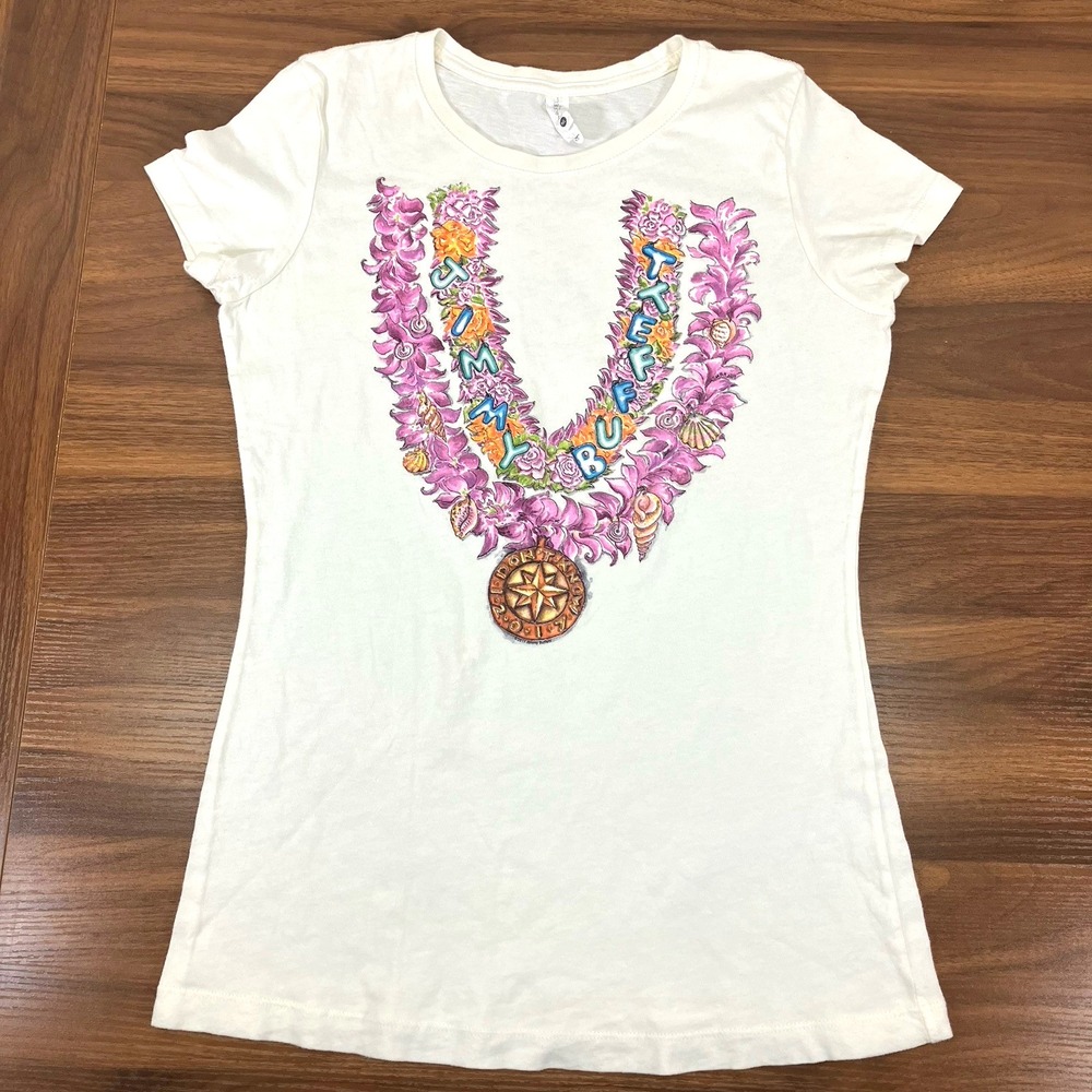Next‎ Level Womens White Jimmy Buffet I Don't Know 2017 Tour Tee T Shirt Size L